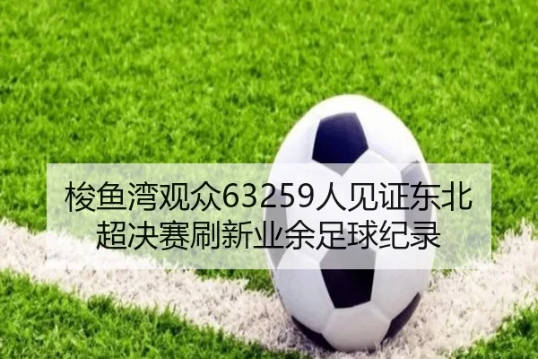 梭鱼湾观众63259人见证东北超决赛刷新业余足球纪录 - PlayAce